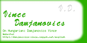 vince damjanovics business card